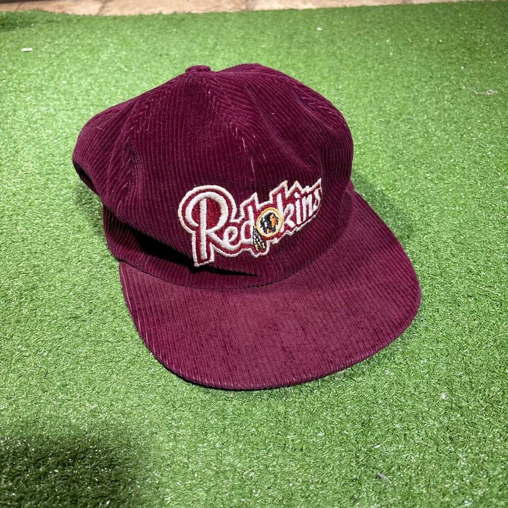 Vintage Washington Redskins Corduroy Snapback Hat Burgundy